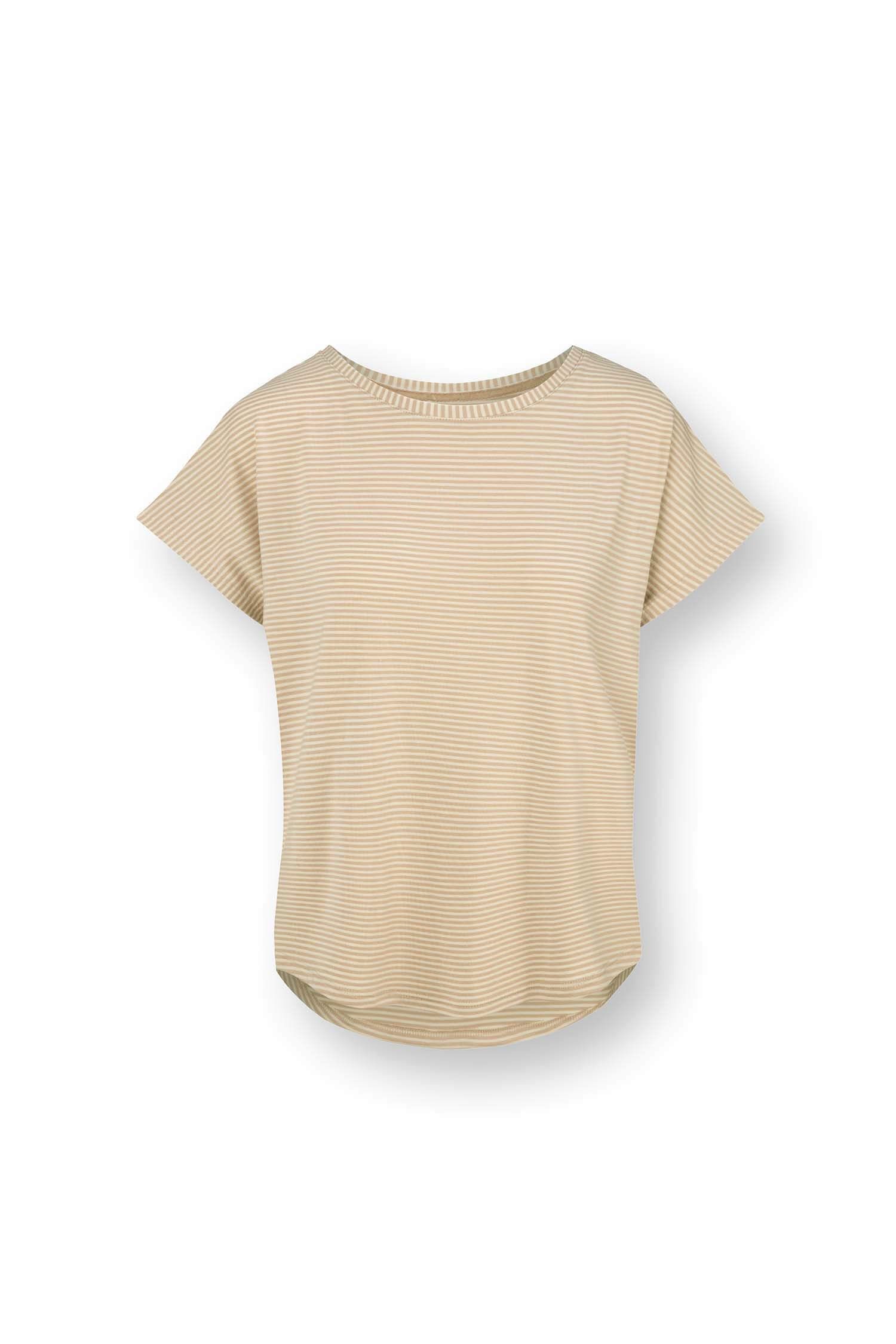 Pip Studio Tatum triko s krátkým rukávem Little Sumo Stripe, pískové